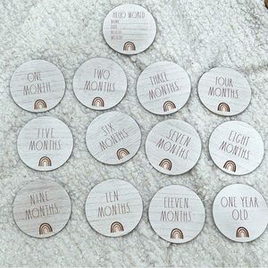 Rae Dunn Baby Milestone Discs 0-12 months